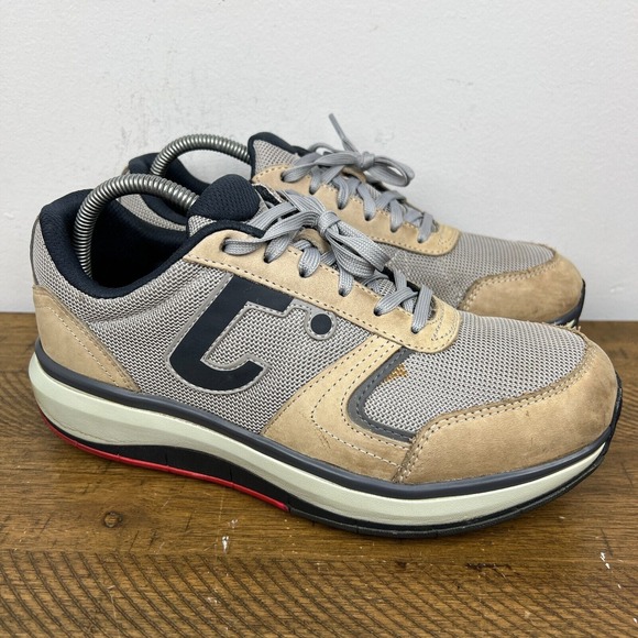 Other - Joya Shoes Mens 8 Gray Tan Cancun Cloud‎ Comfort Walking Sneakers Swiss Tech